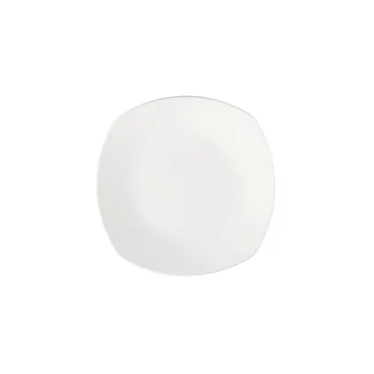 Plato postre 20cm cuadrado Block blanco