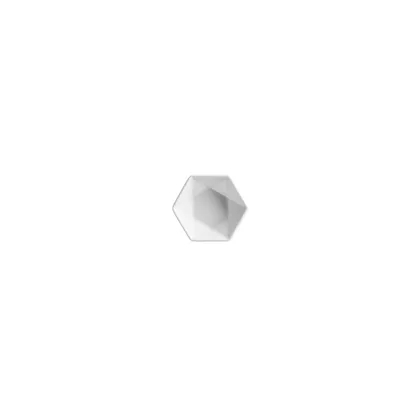 Plato hexágonal 6.9cm Actualite blanco