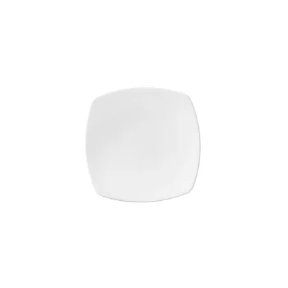 Plato pando 17.6x17.6cm cuadrado Actualite blanco