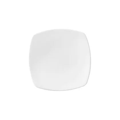 Plato pando 20.5cm cuadrado Actualite blanco