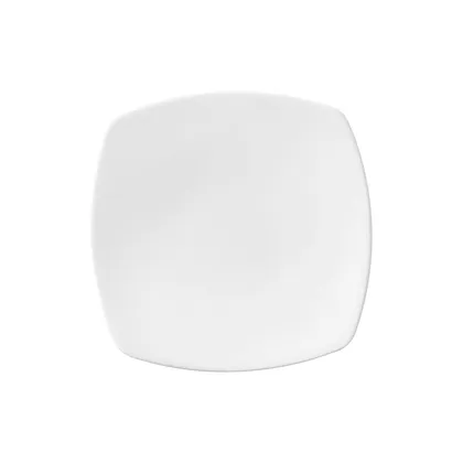 Plato pando 24.4cm cuadrado Actualite blanco