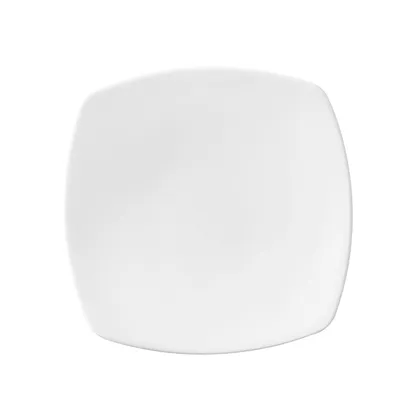 Plato pando 27.5cm cuadrado Actualite blanco