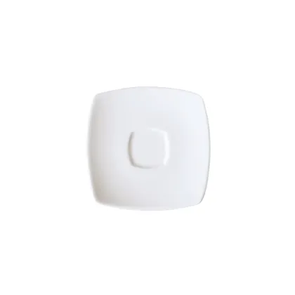 Plato té 16.4cm cuadrado Actualite blanco