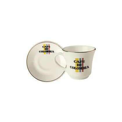 Set pocillo Café 150ml + plato Café de Colombia