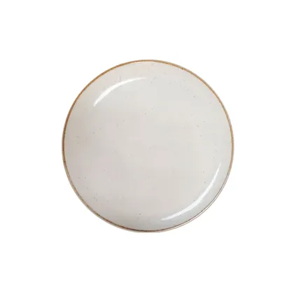 Plato Postre 22cm Caoba Beige