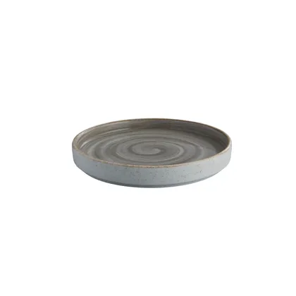 Plato pando 15.5cm Rustic artisan gris