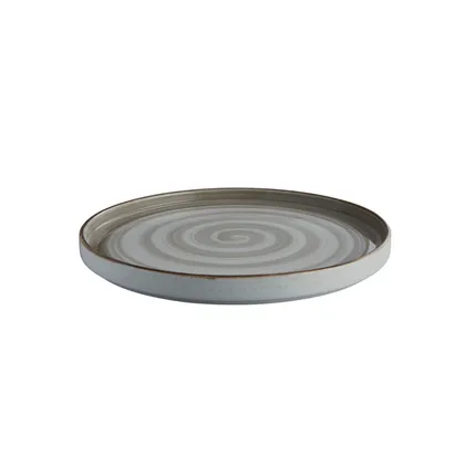 Plato pando 20.3cm Rustic artisan gris