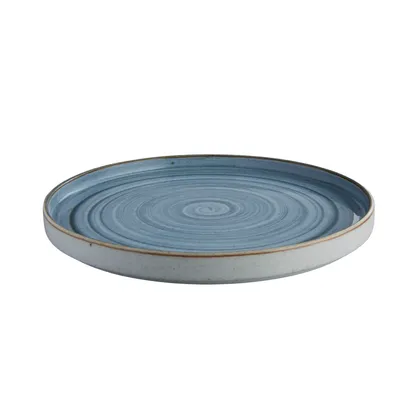 Plato pando 27.9cm Rustic artisan azul