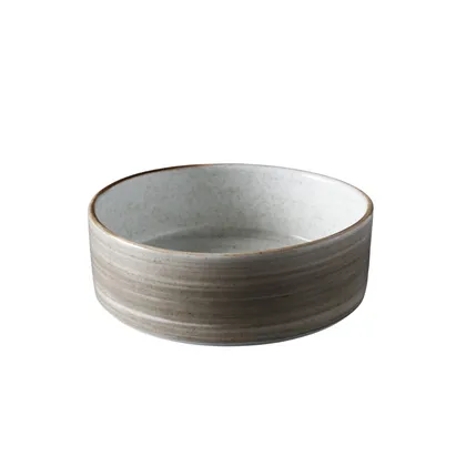Plato hondo 533.9ml Rustic artisan gris