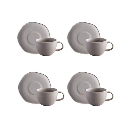 Set de Café / Té Concreto 4 puestos 8 piezas