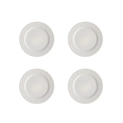 Set 4 Platos Postres Caribe Gris 20cm