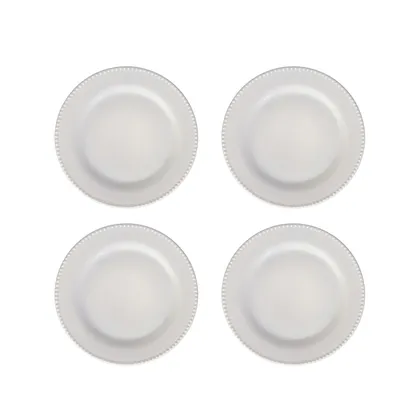 Set 4 Platos Pandos Perla Gris 24.3cm