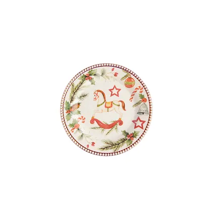 Plato Postre Dulce Navidad 20.1cm
