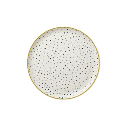 Plato postre 21cm Cattleya puntos