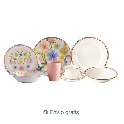 Combo Vajilla Beatriz + Vajilla Ariana 8 Puestos 32 Piezas
