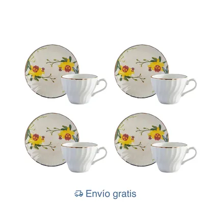 Set de Té Ofilia 4 Puestos 8 PIezas 192ml