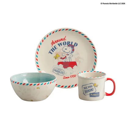 Set Desayuno 3 Piezas Snoopy Travel Memories