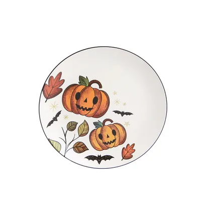 Plato Postre Halloween Fantasy Pumpkin 20.4cm