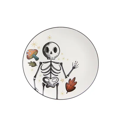 Plato Postre Halloween Fantasy Skull 20.4cm