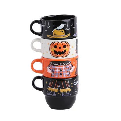 Set 4 Pocillos Apilables Halloween Spin & Boo 201.4ml