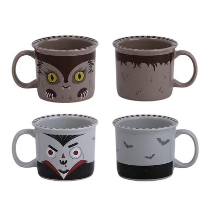 Set x 2 Mug Halloween Lobo + Vampiro 280ml