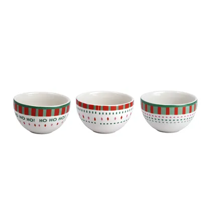 Set 3 Mini Bowls Ho Ho Ho 311ml