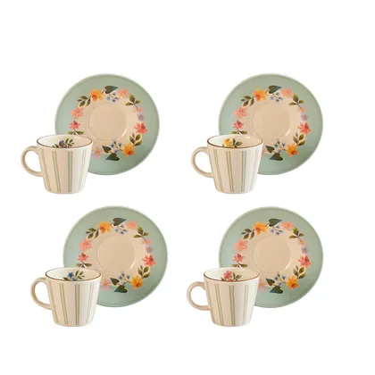 Set de Té/Café Renata 4 Puestos 8 Piezas