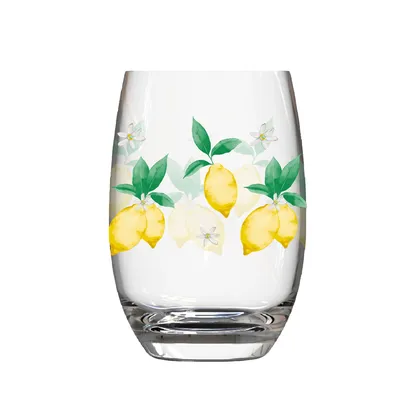 Set Vasos Mikonos Decorado Limoni x 4 Unidades