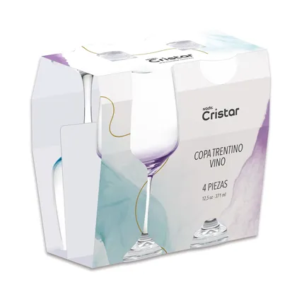Copa Trentino Vino Canastilla x 4 Unidades