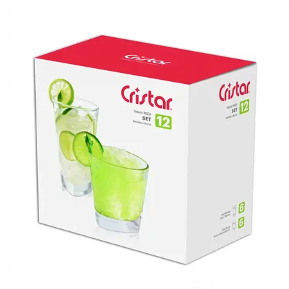 Set Niza Vasos Estuche x 12 Unidades