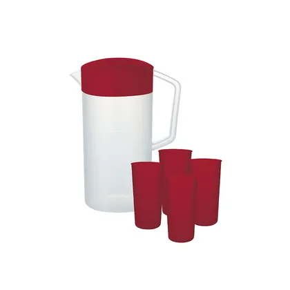 Set Jarra Plus 2L + Vaso Plus 12oz x4. La Magia De Dar