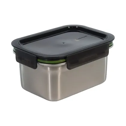 Recipiente En Acero Inoxidable Rectangular 400Ml Negro