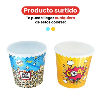 Crispetero redondo plastico 3,75L. Surtido