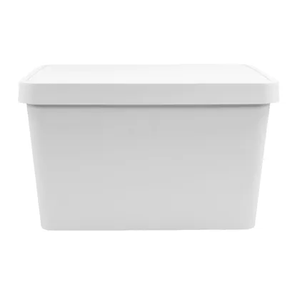 Caja organizadora con tapa. 17L. Blanco