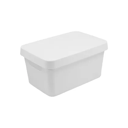 Caja organizadora con tapa. 3.6L. Blanco