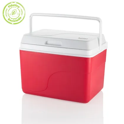 Nevera portátil insulada 22 litros rojo material recuperado