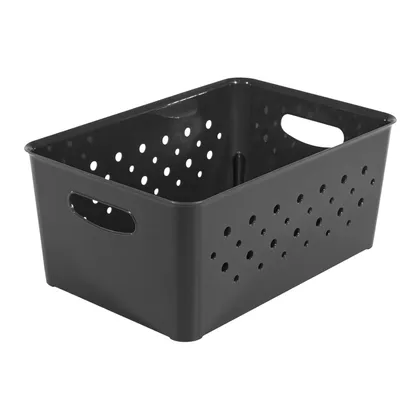 Caja Decorativa Circulos 10L Grafito