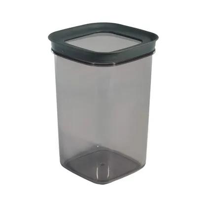 Recipiente para almacenar alimentos cuadrado. 1,17L. Gris