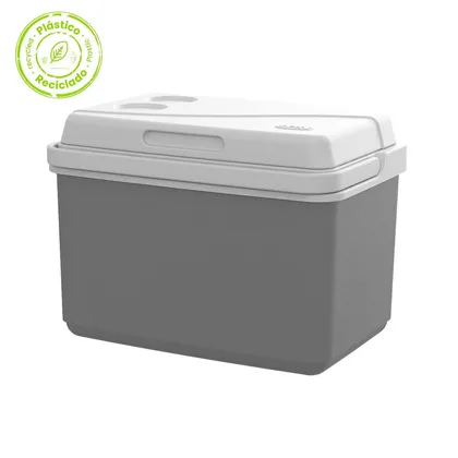 Nevera térmica plástica portátil insulada 10 litros gris material recuperado
