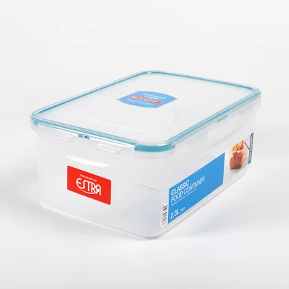 Recipiente plastico Rectangular Classic 2.3L transparente
