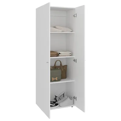 Closet Beico, Blanco Duqueza, Con Dos Puertas Abatibles y Cuatro Entrepaños ZF