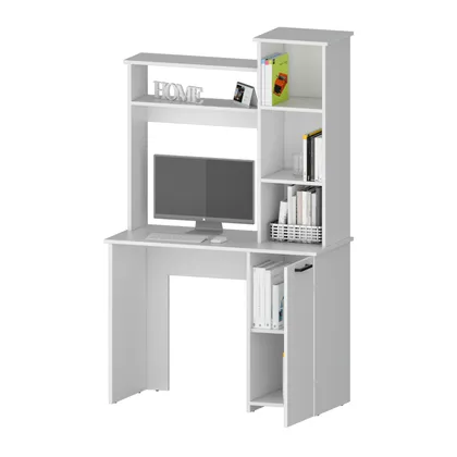 Escritorio Sivak, Blanco, con Una Puerta Abatible y Espacio para Ubicar Objetos ZF
