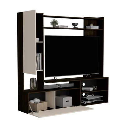 Mesa Para Tv Nocli, Capri y Nogal Europeo, Para Televisor Hasta 60 Pulgadas