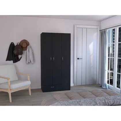 Closet Viltex, Wengue, Con Amplios Espacio Para Ropa y Tres Puertas Abatibles