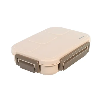 Recipiente Plástico Rectangular Con 4 Divisiones 1000Ml Café To Go