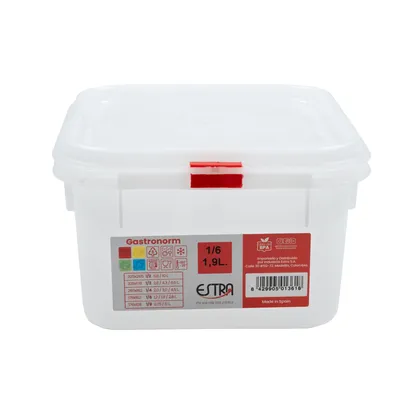 Recipiente Cuadrado Gastronorm 1,9L Blanco