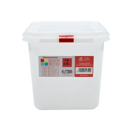 Recipiente Cuadrado Gastronorm 2,8L Blanco