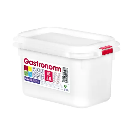 Recipiente Rectangular Gastronorm 1,1L Blanco