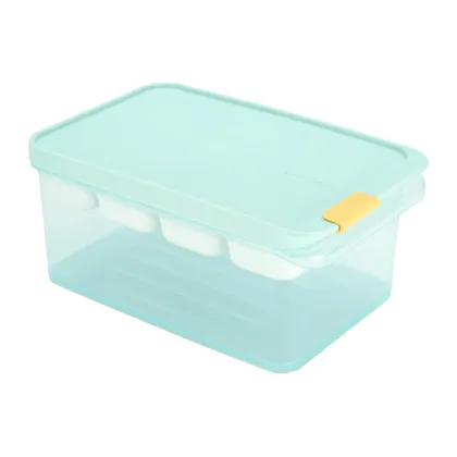 Recipiente Rectangular + Division Cubeta Para Congelación Freezer Fit 1,65L Azul