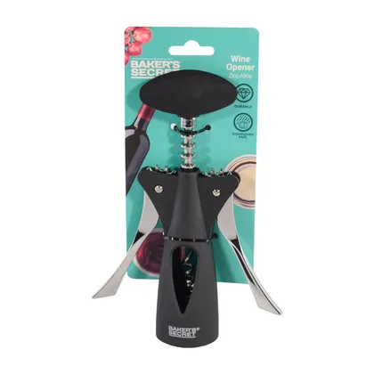 Destapador De Vino 19 Cm Negro